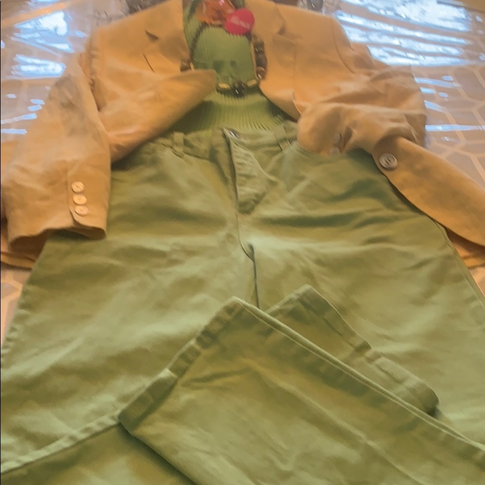 🌸Gloria Vanderbilt Green straight leg jeans🌸